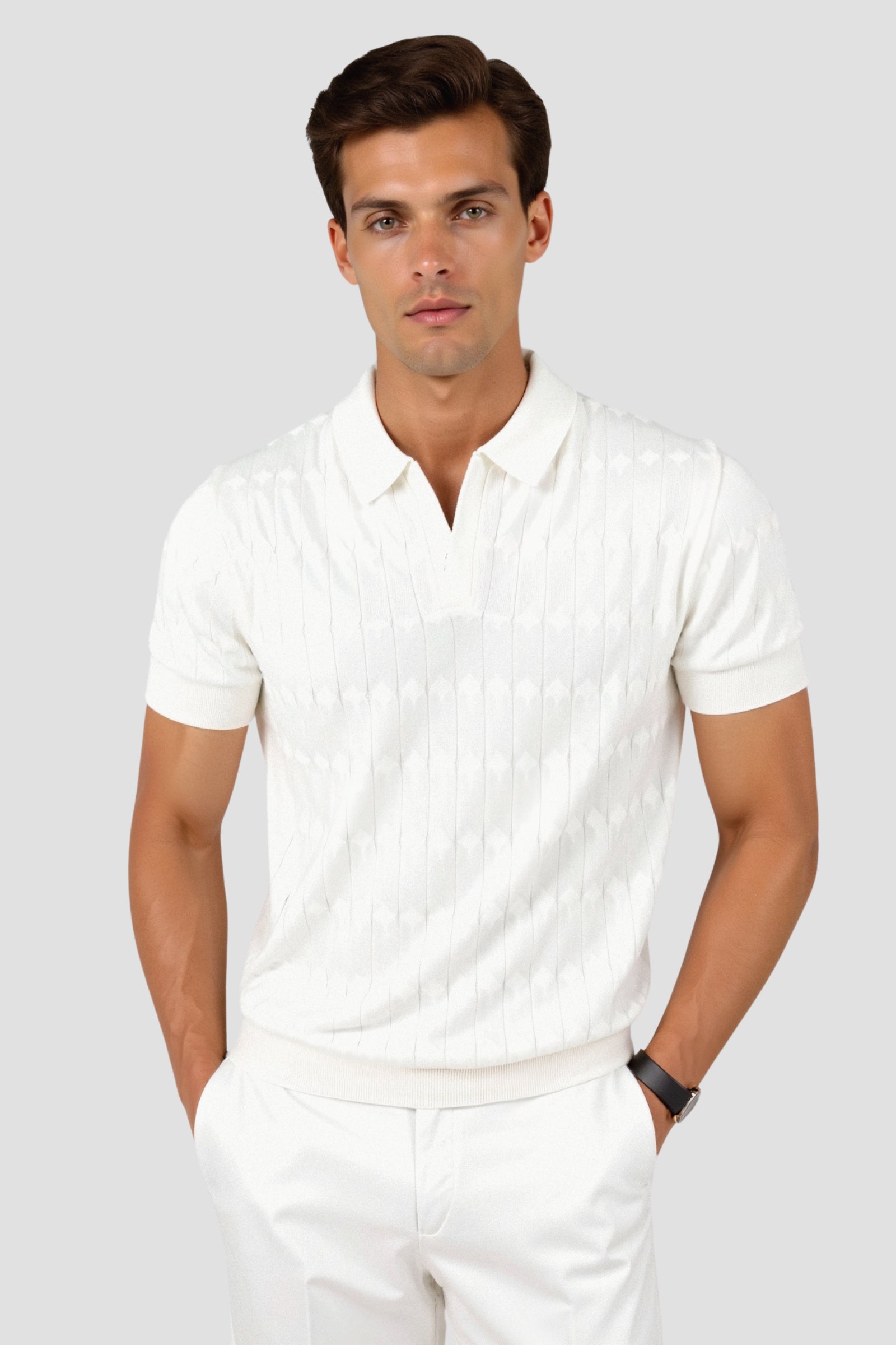 Modestio Premium V-hals kabelbrei Polo
